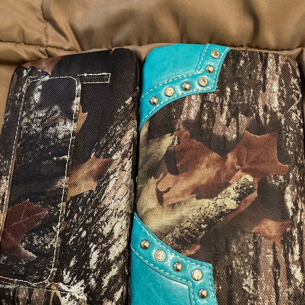 Green With Brown Camo Wallet